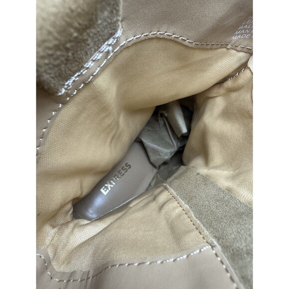 EXPRESS  Ankle Bootie Womens Size 10 Brown Stiletto Heel Suede Western - Picture 8 of 11